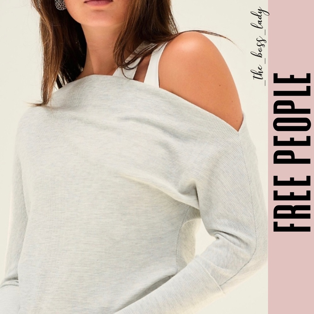 Free People thermal top off-the-shoulder XS